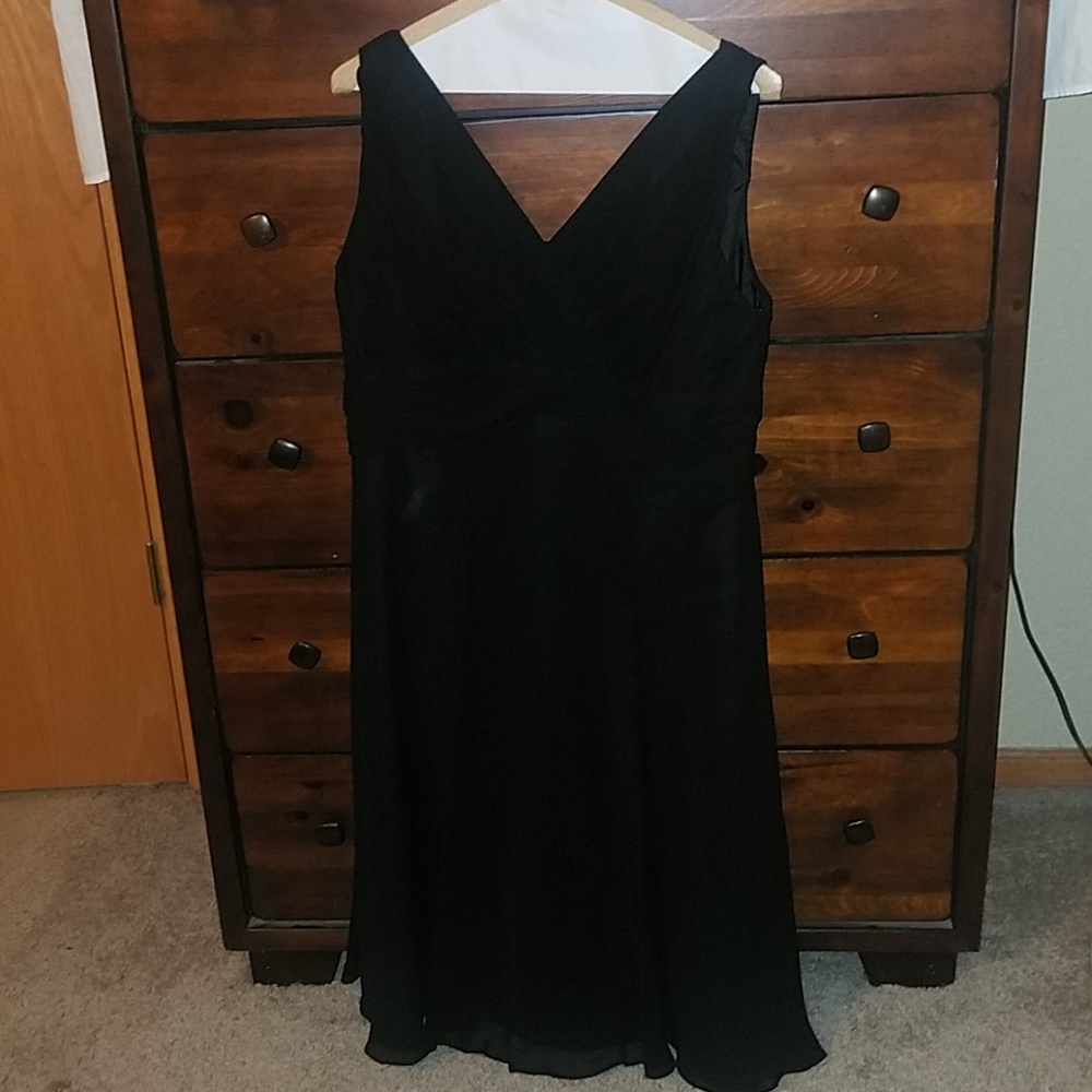 Off the shoulder black dress